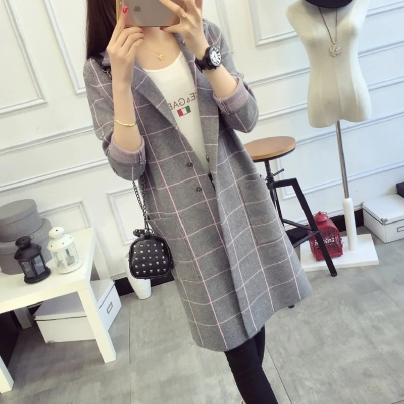 Женский свитер горячая Распродажа 2017 Новое поступление средняя Длинная модель