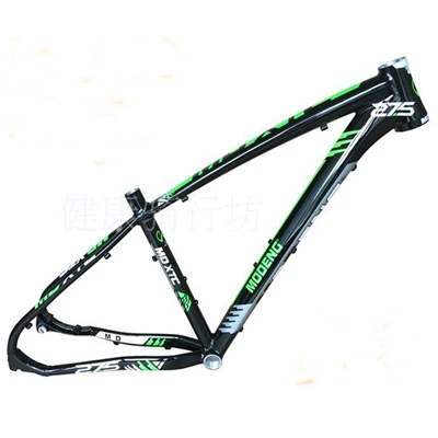 27.5x16 black green MODENG рама для горного велосипеда из алюминиевого сплава XTC 26 27,5 29 дюймов Сверхлегкая рама для дорожного велосипеда - Цвет: 27.5x16 black green