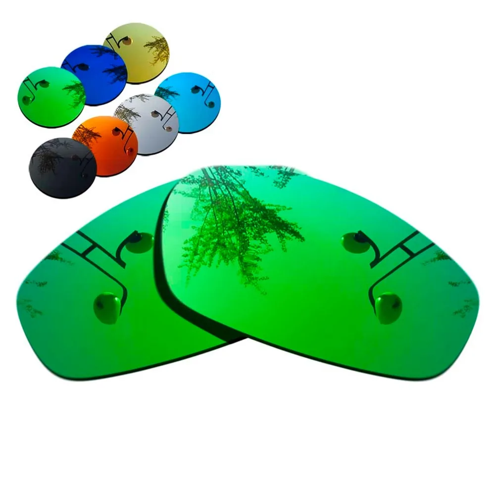 100% Precisely Cut Polarized Replacement Lenses for Blender Sunglass Green Mirrored Coating Color- Choices