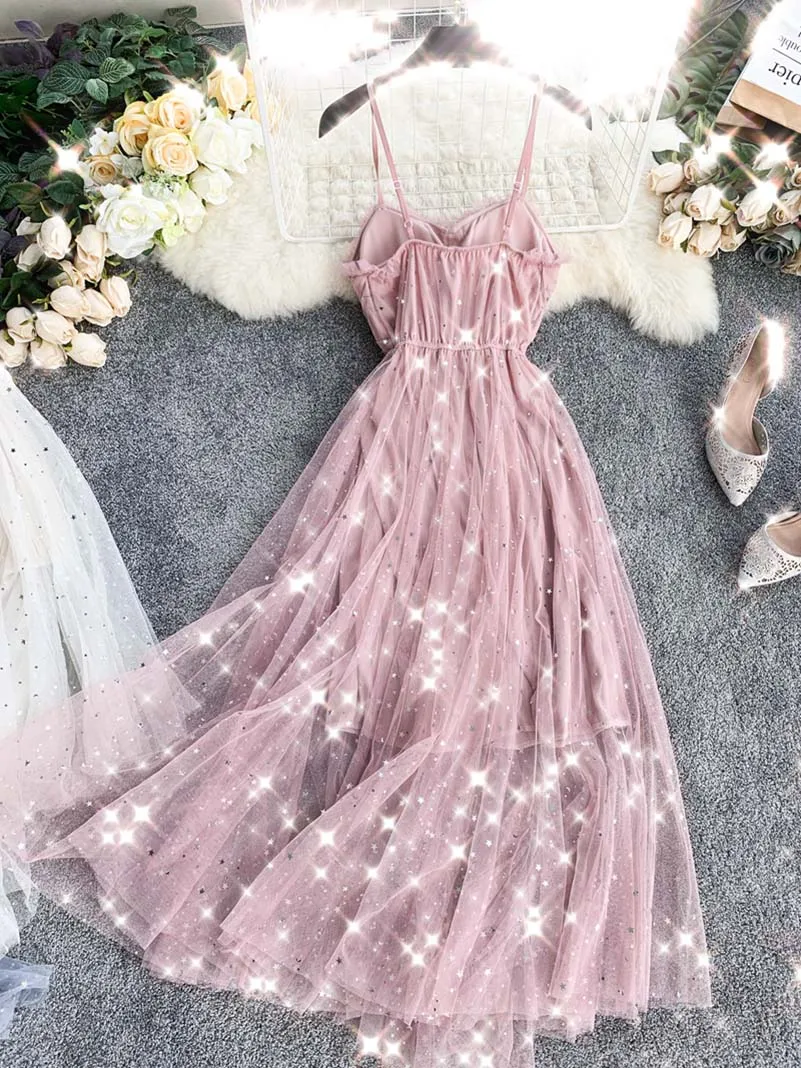 NiceMix robe femme ete летнее пляжное платье Сарафан милое платье с блестками Сетчатое платье с v-образным вырезом платье элегантное, миди женские платья