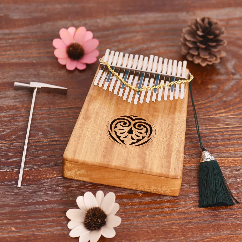 Портативное фортепиано ammoon Kalimba Mbira Thumb Sanza с 17 клавишами пальцевое пианино сумкой