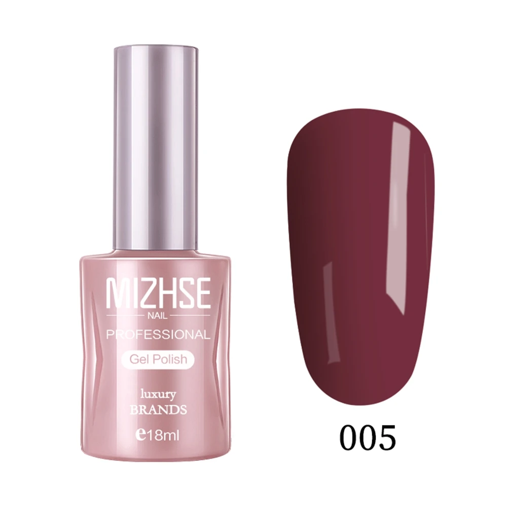 DSH005 MIZHSE 18ML UV Gel Top Base Coat Gel Varnish Nail Polish Nails Art UV LED Soak-Off Gel lacquer Primer Base Nude Red Wthie Color - Цвет: DSH005