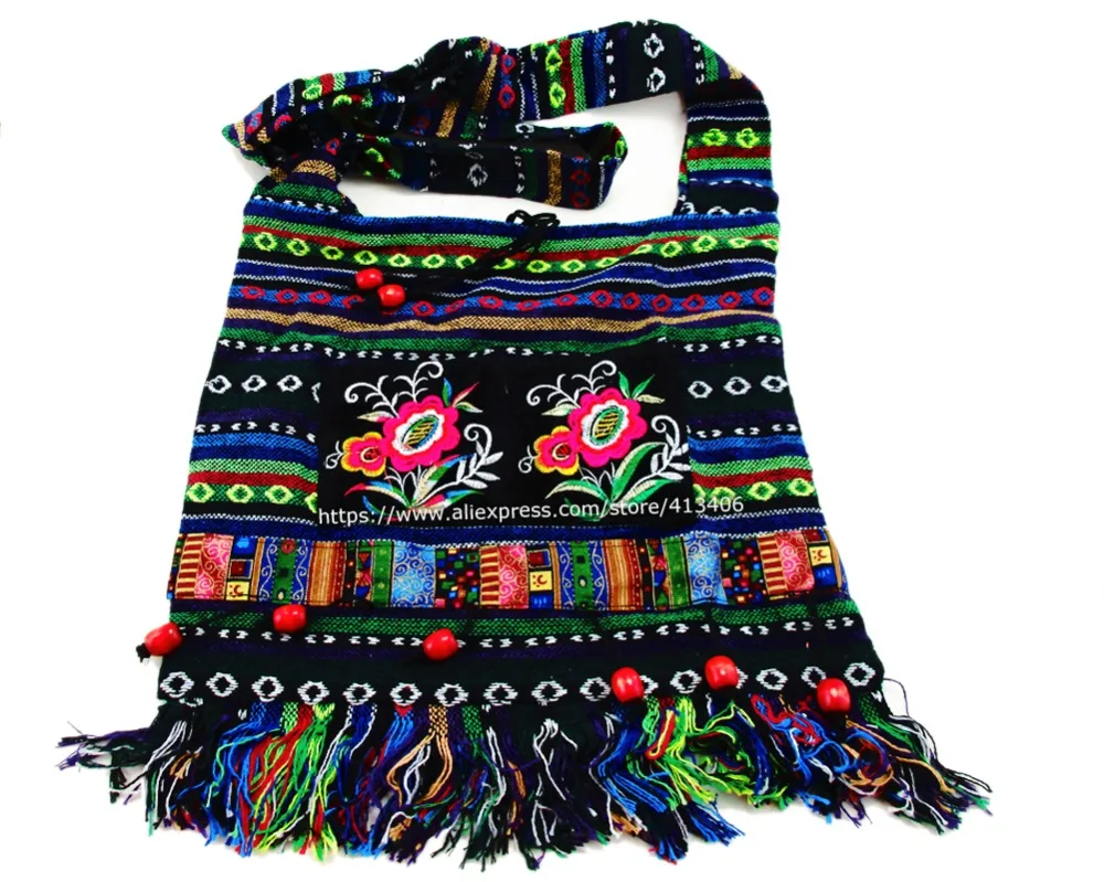 Бесплатная доставка винтажная сумка через плечо Hmong этническая тайская