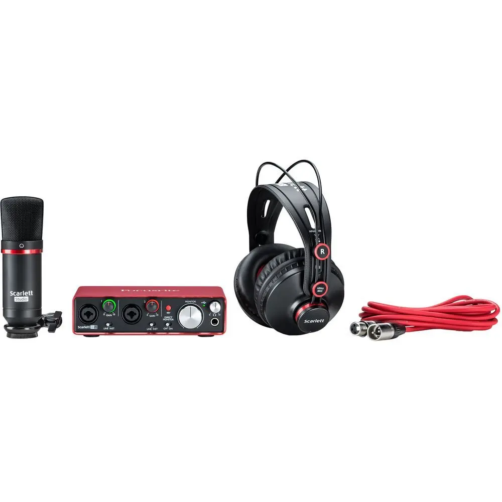 Звуковая карта Focusrite scarlett 2i2 studio (2 го поколения) комплект со звуковой картой