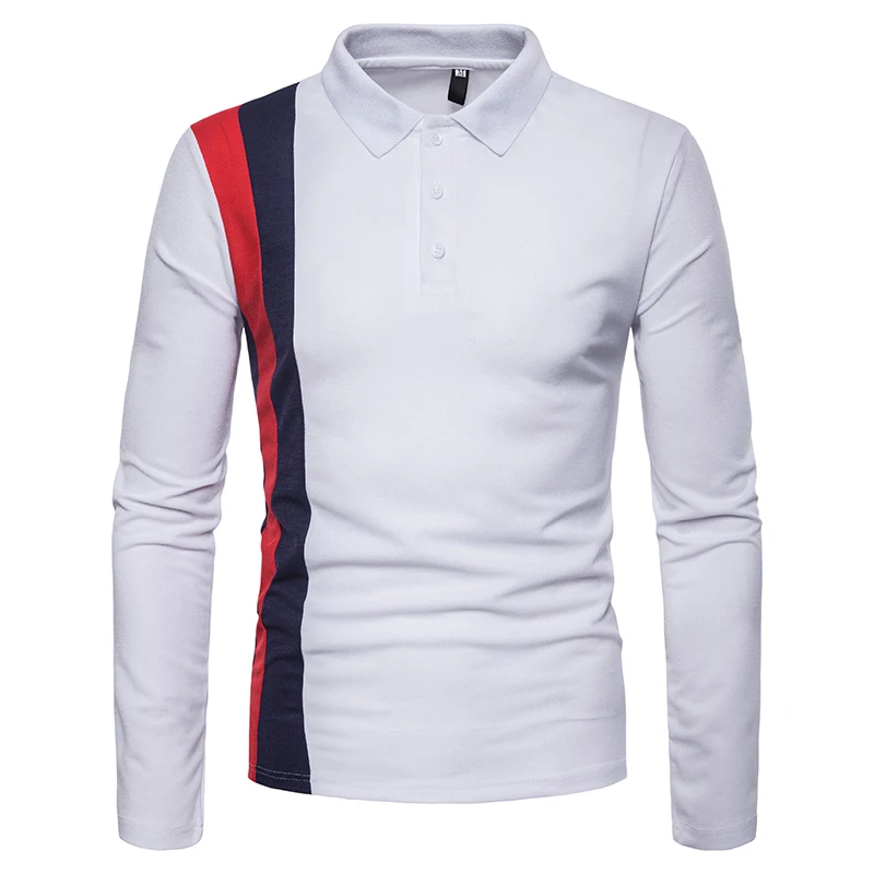Covrlge 2018 High Quality Tops&ampTees Men's Polo Shirts Business Fashion Autumn Slim Fit Style Long Sleeve Shirt Men MTP102 | Мужская