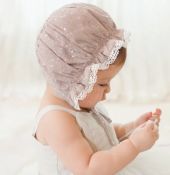 Nishine детский чепчик Sunbonnet блестящая Звезда принт для девочек хлопковый головной