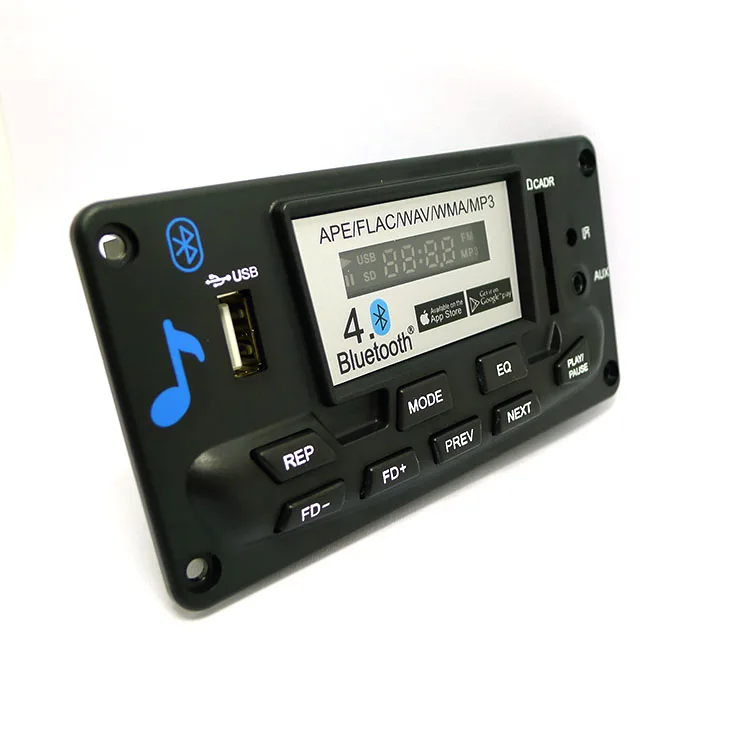 Плата декодирования MP3 Bluetooth 4 0 светодиодный модуль 12 В DIY USB/SD/MMC APE FLAC WAV DAE декодер
