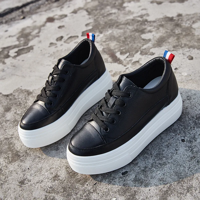 SAILING LU/Женская обувь из натуральной кожи Женская Белая кроссовки на платформе