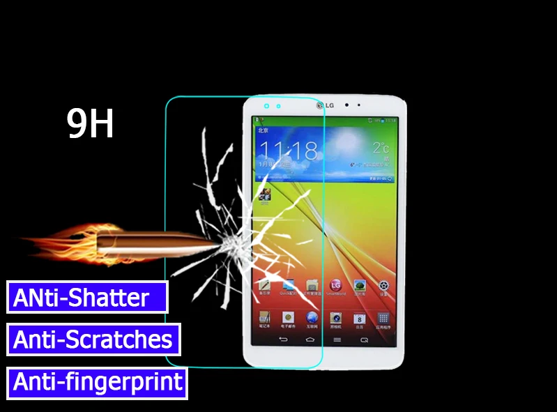 Best 9H Premium tempered glass film For LG G Pad 8.3&quot V500 tablet pc Anti-shatter LCD Screen Protector Film with | Компьютеры и