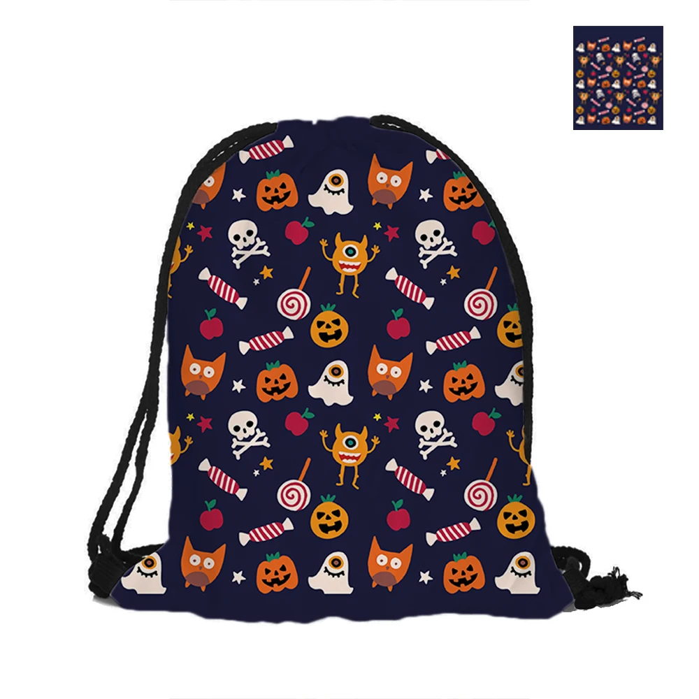 Рюкзак с конфетами и монстром на шнурке для Хэллоуина шоппинга модные сумки из
