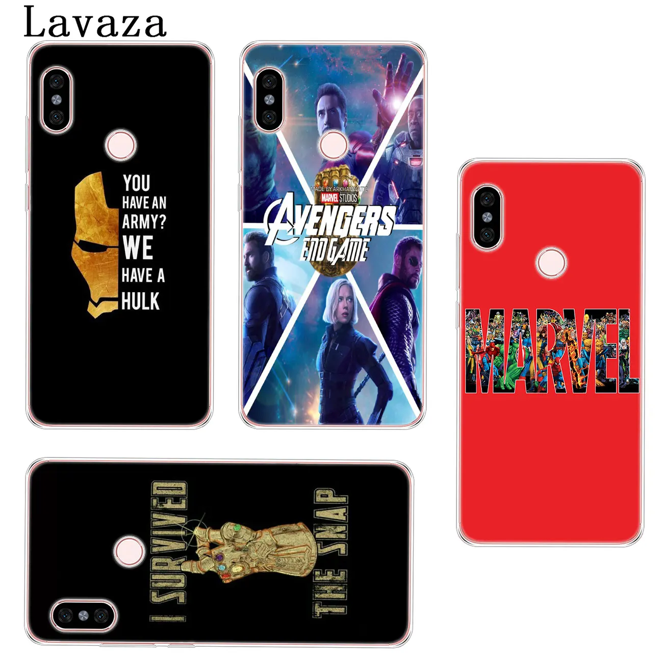 Чехол для телефона Lavaza Avengers Endgame Thanos Marvel Xiaomi MI 9 9T A3 PRO CC9 CC9E 8 A2 Lite SE A1 pocophone f1 6 6X 5X MAX