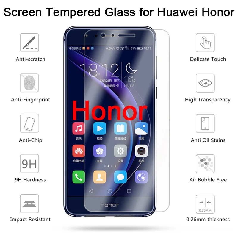 Закаленное защитное стекло для экрана Honor 10 9 Lite Note 8 прозрачная пленка передней