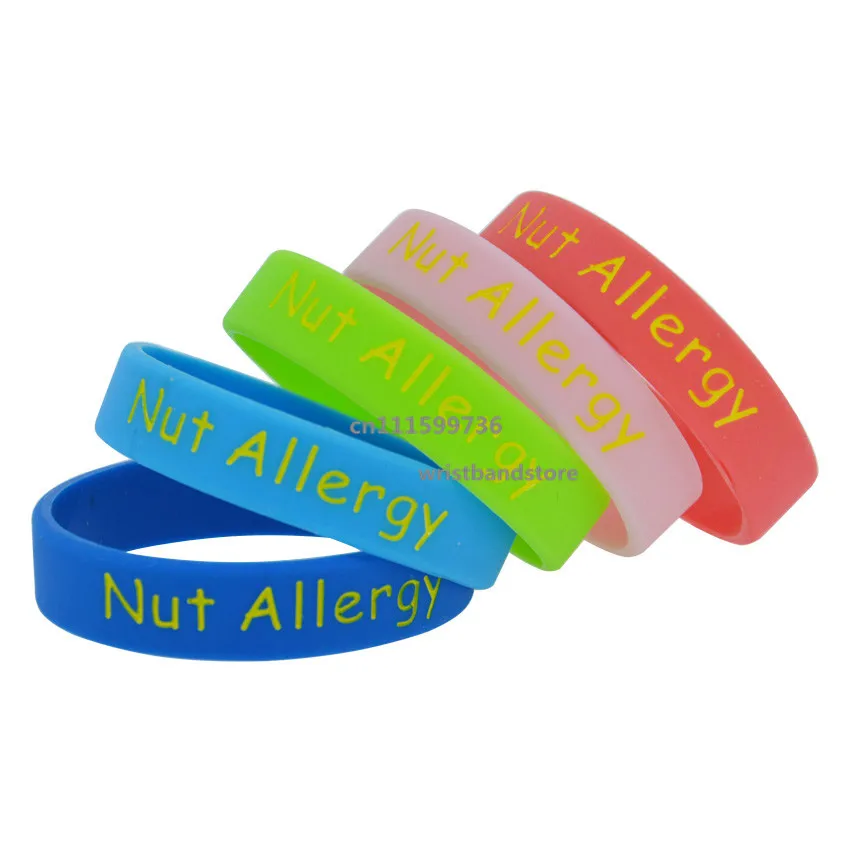 1 шт. гипоаллергенный силиконовый браслет 5 цветов|allergy wristband|allergy alert braceletnut allergy