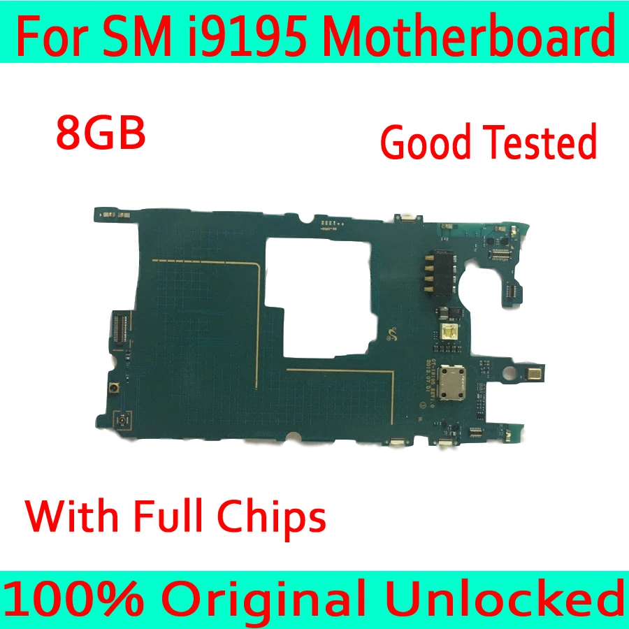 Для Samsung Galaxy S4 mini i9195 материнская плата с чипами 100% оригинальная разблокированная