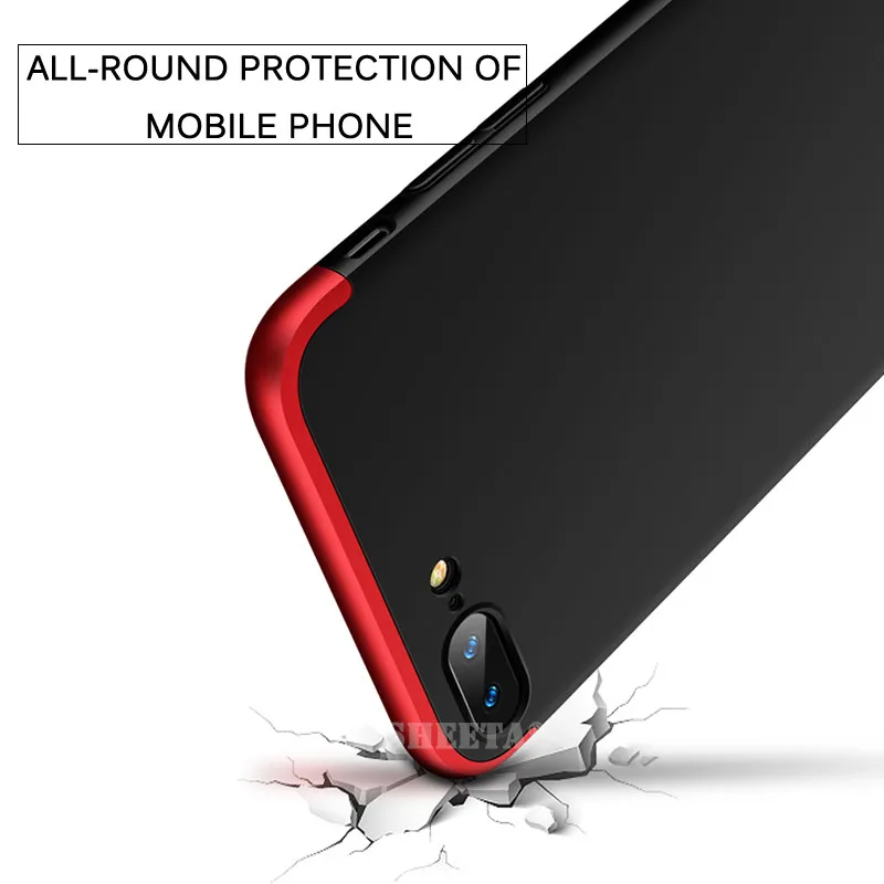 Ударопрочный тонкий прочный Чехол Для Телефона iPhone 7 8 plus Plus 8Plus 360 защита Матовый