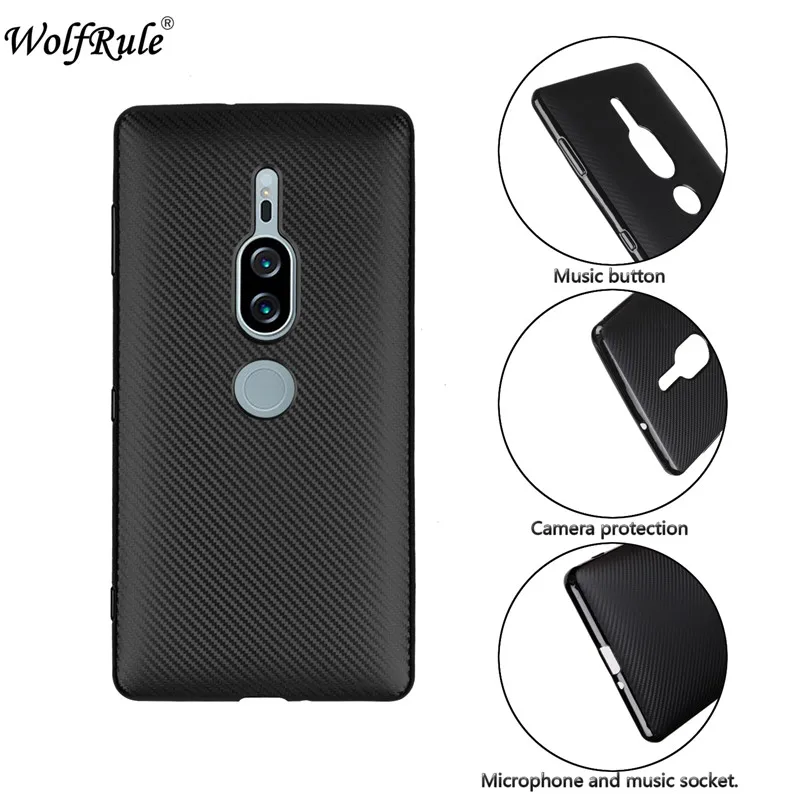 WolfRule Case sFor Sony Xperia XZ2 Premium Cover Luxury Full Protection Soft TPU Black For Fundas 5.8&quot |