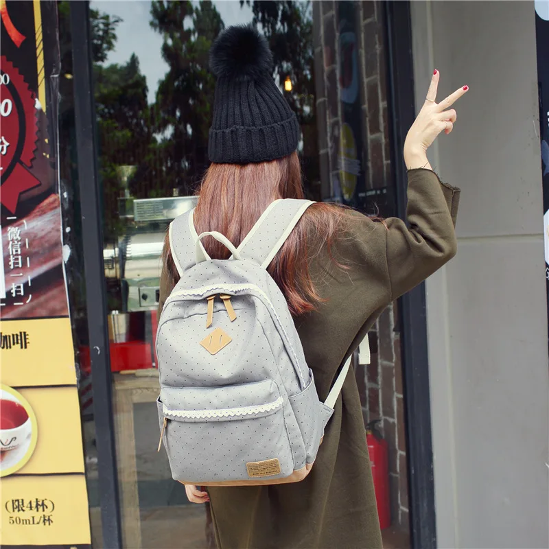 DENGPAO harajuku backpacks set korean style women canvas fashion girls school bags femme printing bagpack cute sac a dos | Багаж и сумки