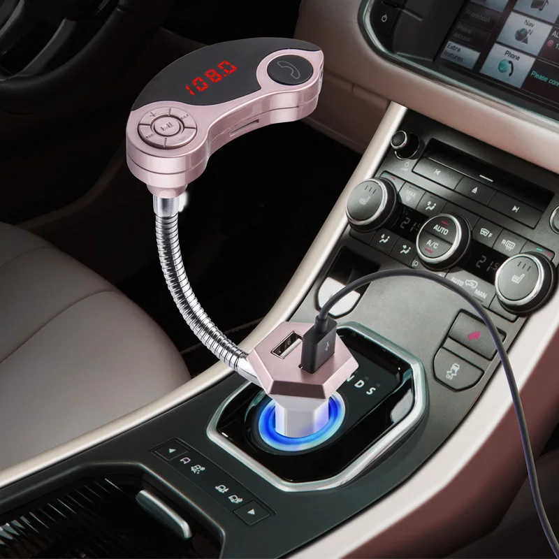 Портативный fm-передатчик Siparnuo автомобильный комплект с двумя USB-портами Bluetooth