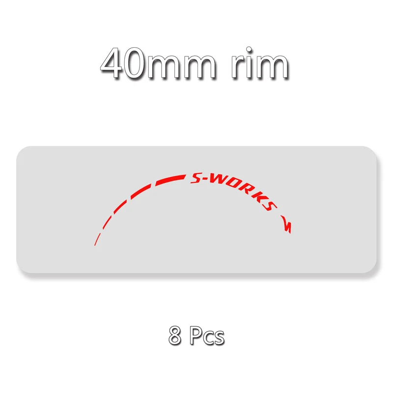 40mm rim Red S-works набор колес наклейки на обод для углеродного шоссейного велосипеда SWORKS 40 мм 50 мм Гонки Велоспорт Замена наклейки - Цвет: 40mm rim Red