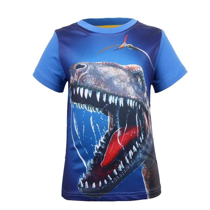 Hot Sale new Dinosaur World Children Kids 3-8 Years Short Tops Tees T Shirt Fille Summer Teenage Boys | Детская одежда и обувь