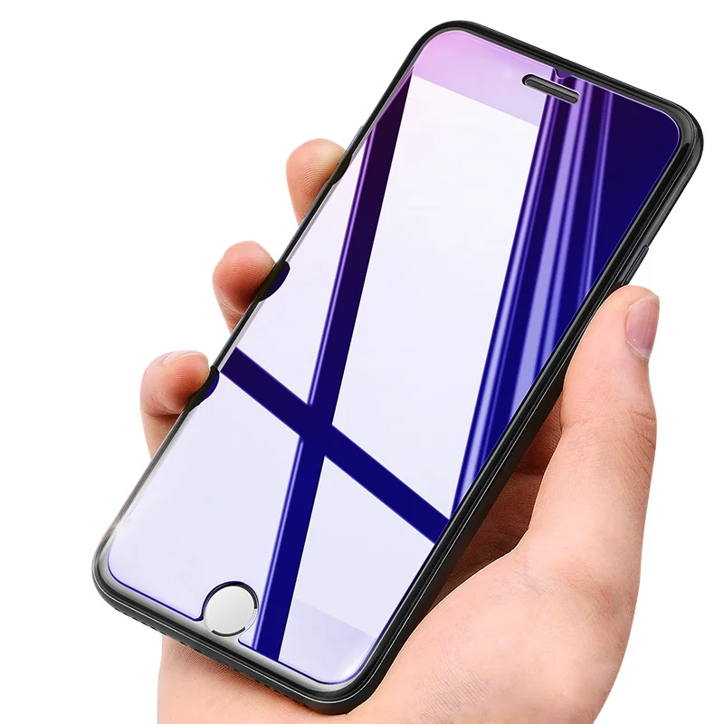 Защитная пленка для экрана для iPhone 8, iPhone 7 Plus, закаленное стекло, полное покрытие, HD, ультратонкое, mofi, фронтальная, 2.5D, apple, iPhone 7, 8 plus, стекло - Цвет: 9H Anti Blue