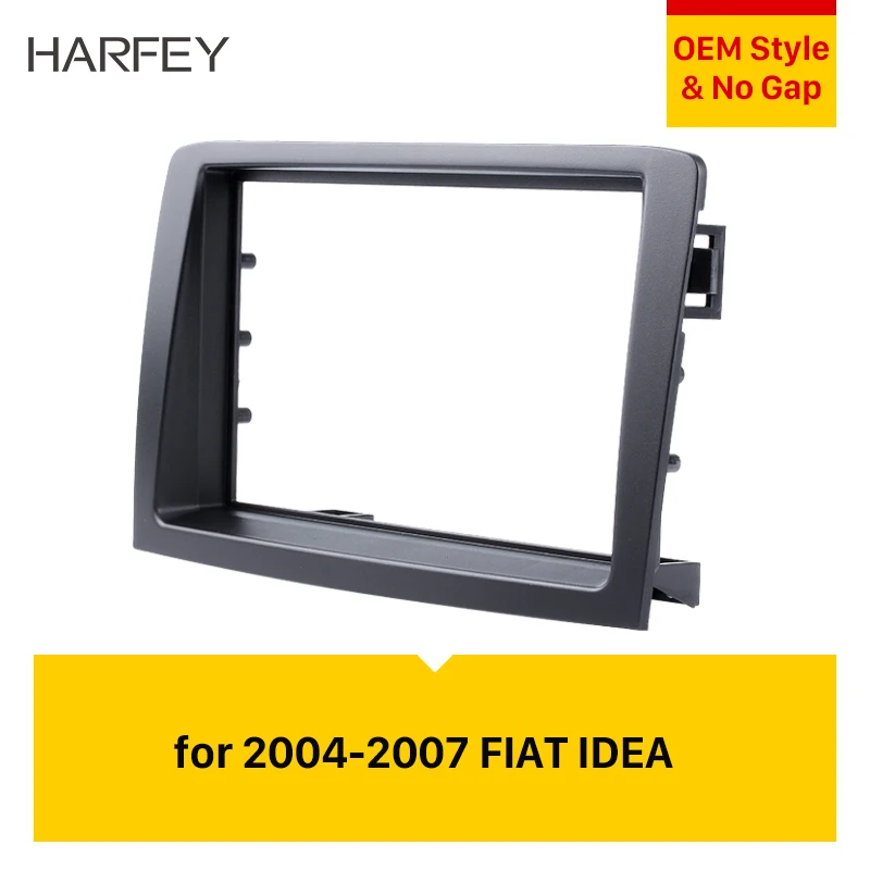 Harfey двойной Din Черный автомобильный стерео для 2004 2005 2006 2007 FIAT IDEA CD обшивка