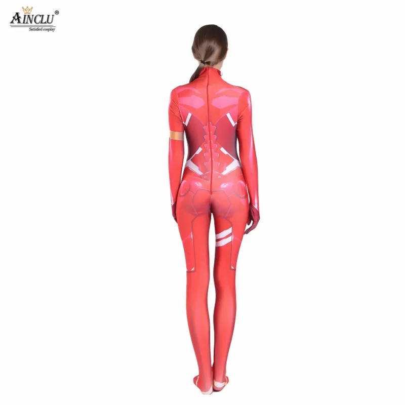 

Ainclu adults kids Anime 3D Women DARLING in the FRANXX 02 Zero Two Cosplay Costume Zentai Bodysuit Suit Jumpsuits for hallween