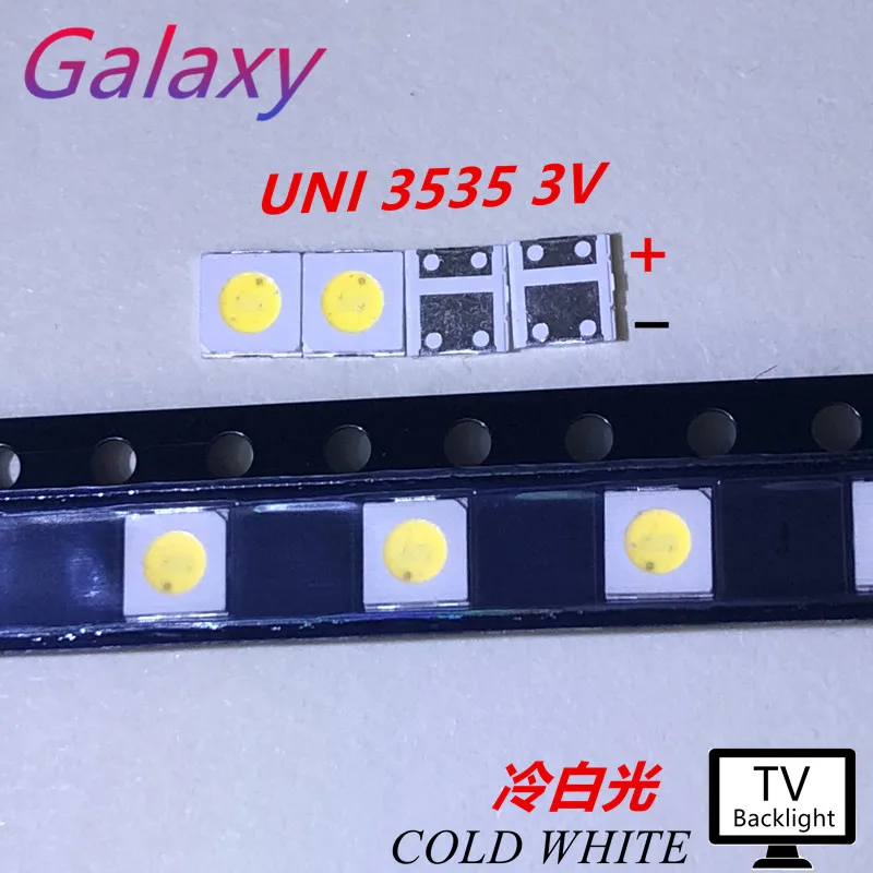 100 шт UNI светодиодный светильник высокой мощности 1W 3537 3535 90LM 3v холодный белый ЖК