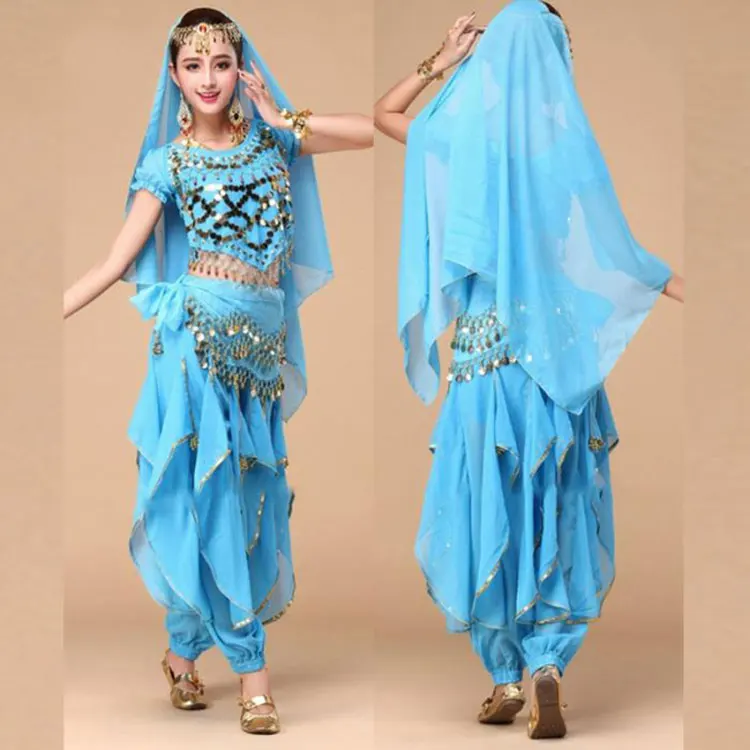 Indian Dance Costumes Sets Stage Performances Dress Orientale Belly Costume Set For Women A Oriental | Тематическая одежда и