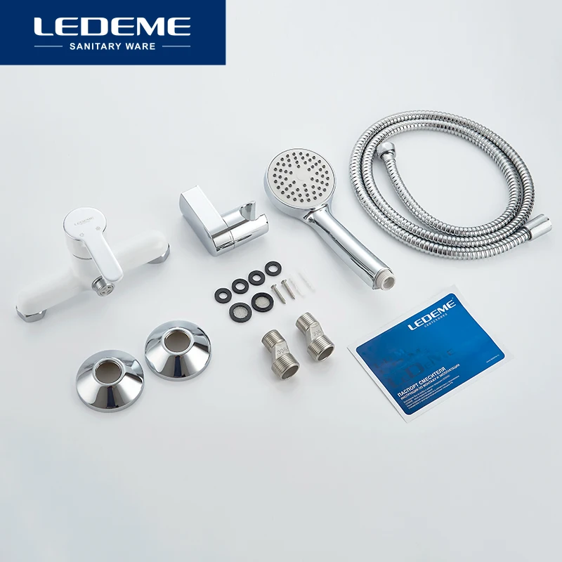 LEDEME Смеситель для душ.кабины латунь Цвет: белый L2003W|Смесители ванны| |