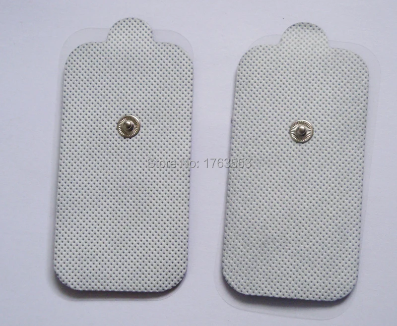 10pairs/lot non-woven rectangle 9*5CM Snap massage pad for TENS/ EMS unit mini massager |