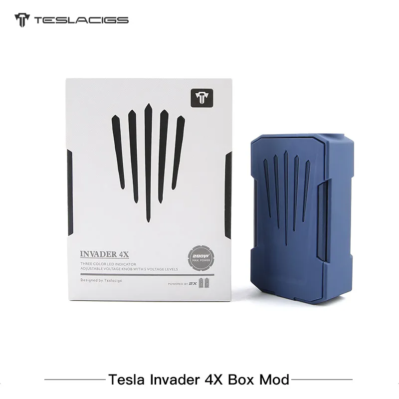 Новое поступление Tesla Invader 4X VV коробка мод 280 Вт Двойной 18650 батарея испаритель