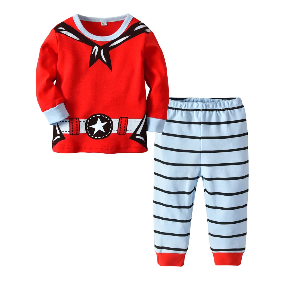Christmas Clothes Children's Clothing Girl Boy Christmas elk pajamas set Pajamas Set Baby Cotton Kids Home Suit