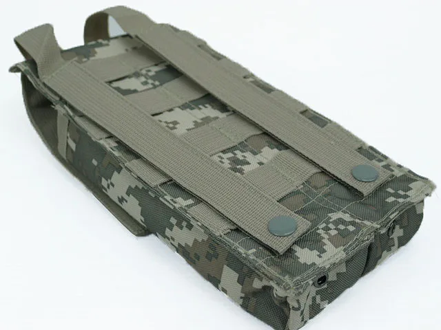 Тактическая двойная военная сумка 600D Molle P90 для магазина Мультикам черный полевой