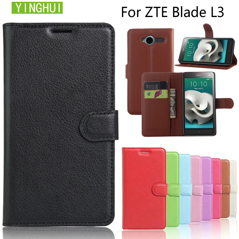 Кожаный чехол-книжка для ZTE Blade L3 винтажный кошелек чехол-подставка и держатель