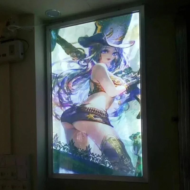 Алюминиевая СВЕТОДИОДНАЯ задняя подсветка рамка для плаката ультра тонкие