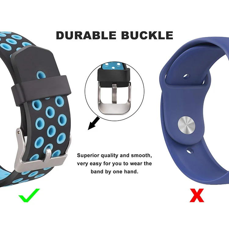 BOX-W Replacement Bands Compatible for Fitbit Charge 2 Adjustable Breathable Wristbands with Air Holes Straps |