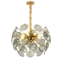 modern led pendant lights glass variety luxury dia 52cm led hanging light amber color novelty bar restaurant light g9 led lamp