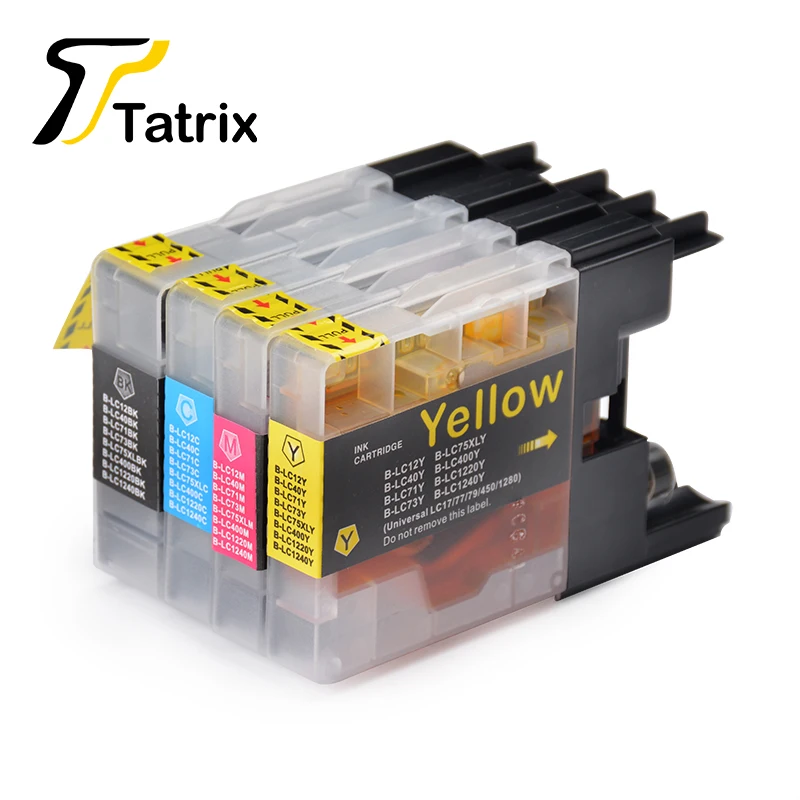

Чернильный картридж Tatrix LC12/40/71/73/75/400/1220/1240 для Brother DCP-J525W J725DW MFC-J430W J625DW J6510/J6710/J6910/J825/J5910DW