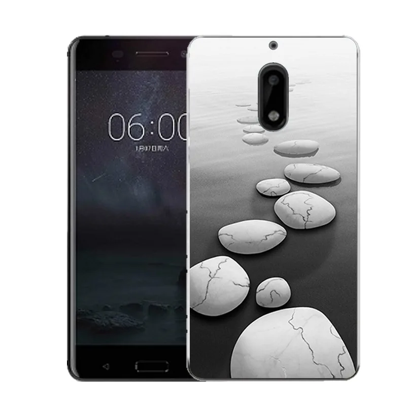 QMSWEI Soft TPU Phone Case For nokia3 nokia5 nokia6 nokia8 N540 N535 Clear View Tree Sky Cloud Printed Back Cover Free Shipping |