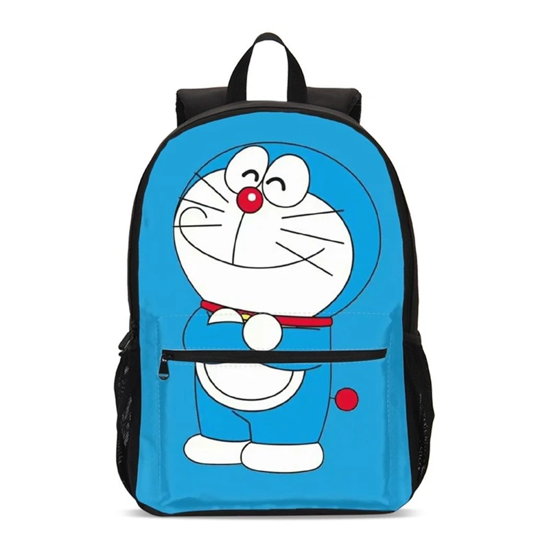 Новые школьные сумки 3D принты Doraemon школьный рюкзак для девочек мальчиков ортопедический школьный рюкзак рюкзаки Детский Школьный рюкзак Прямая - Цвет: Темно-синий