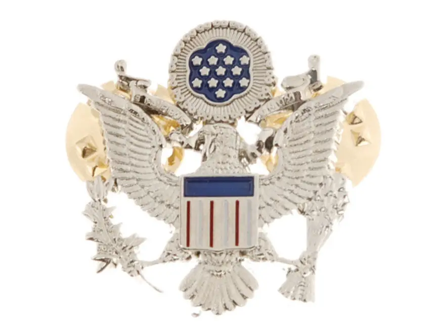 WWII США офицера плеча Орел небольшой знак Insignia Pin Silver US144|pin pin|pin insigniapin eagle |