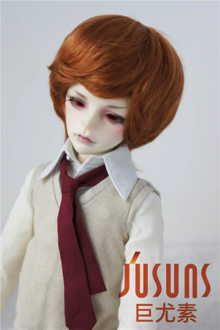 D28053 1/4 MSD BJD парики Enfant мягкий синтетический, мохеровый, для куклы парики 7-8 дюймов кукольные аксессуары - Цвет: Ginger SM8