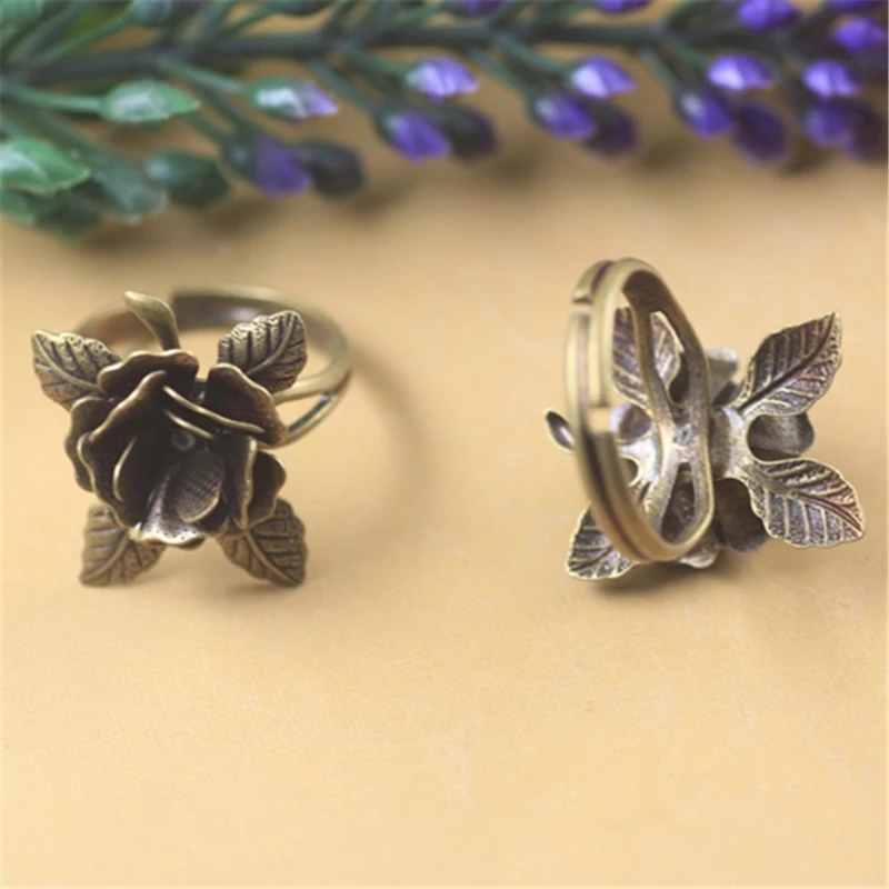 Основа для кольца BoYuTe 20 шт. винтажная фурнитура ювелирных изделий регулируемая