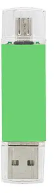 green Смартфон, планшет, ПК, USB флеш-накопитель, 32 ГБ, флешка, 16 ГБ, двойная ручка, 8 ГБ, OTG, внешняя USB флешка, 64 ГБ, карта памяти - Цвет: green