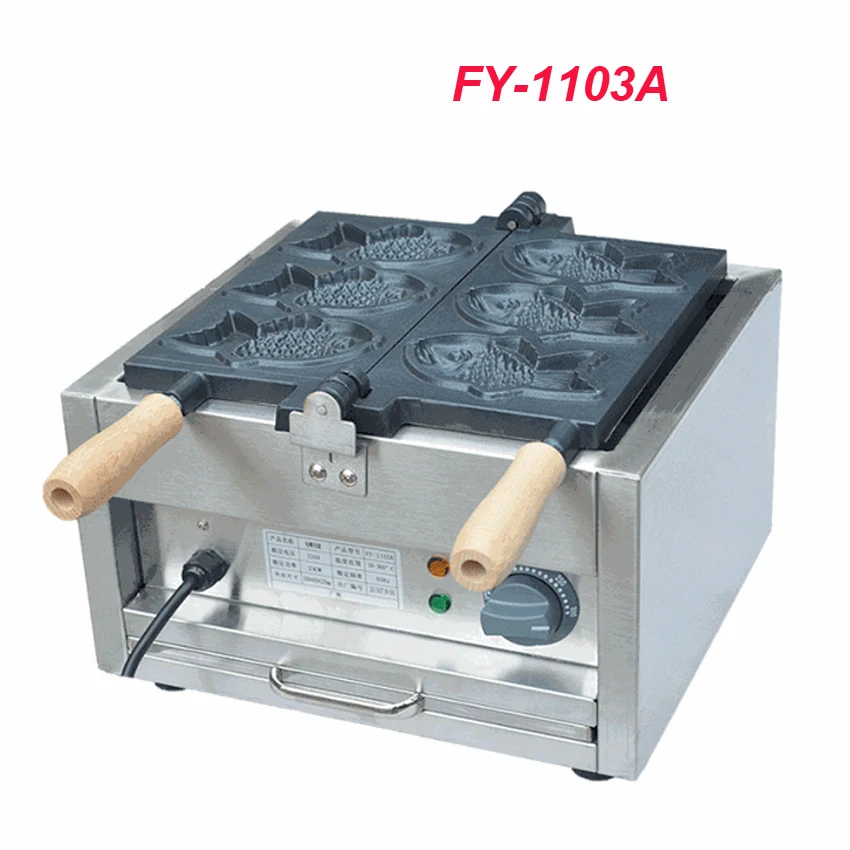 1 шт. FY 1103A 110V/220V Электрический тарелку 3 рыбы Taiyaki производитель машина рифовых и