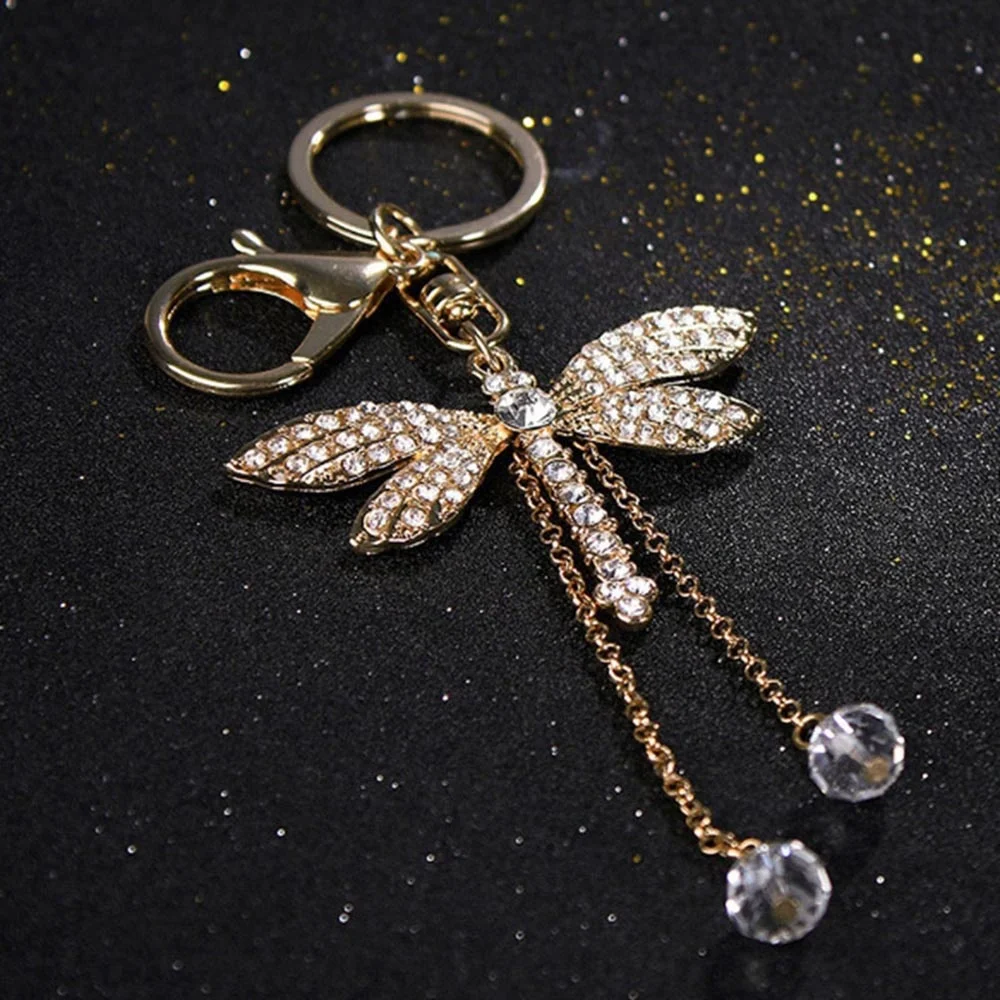 Стразы Стайлинг брелок Очаровательная сумка телефон стрекоза кулон бисер мода| |