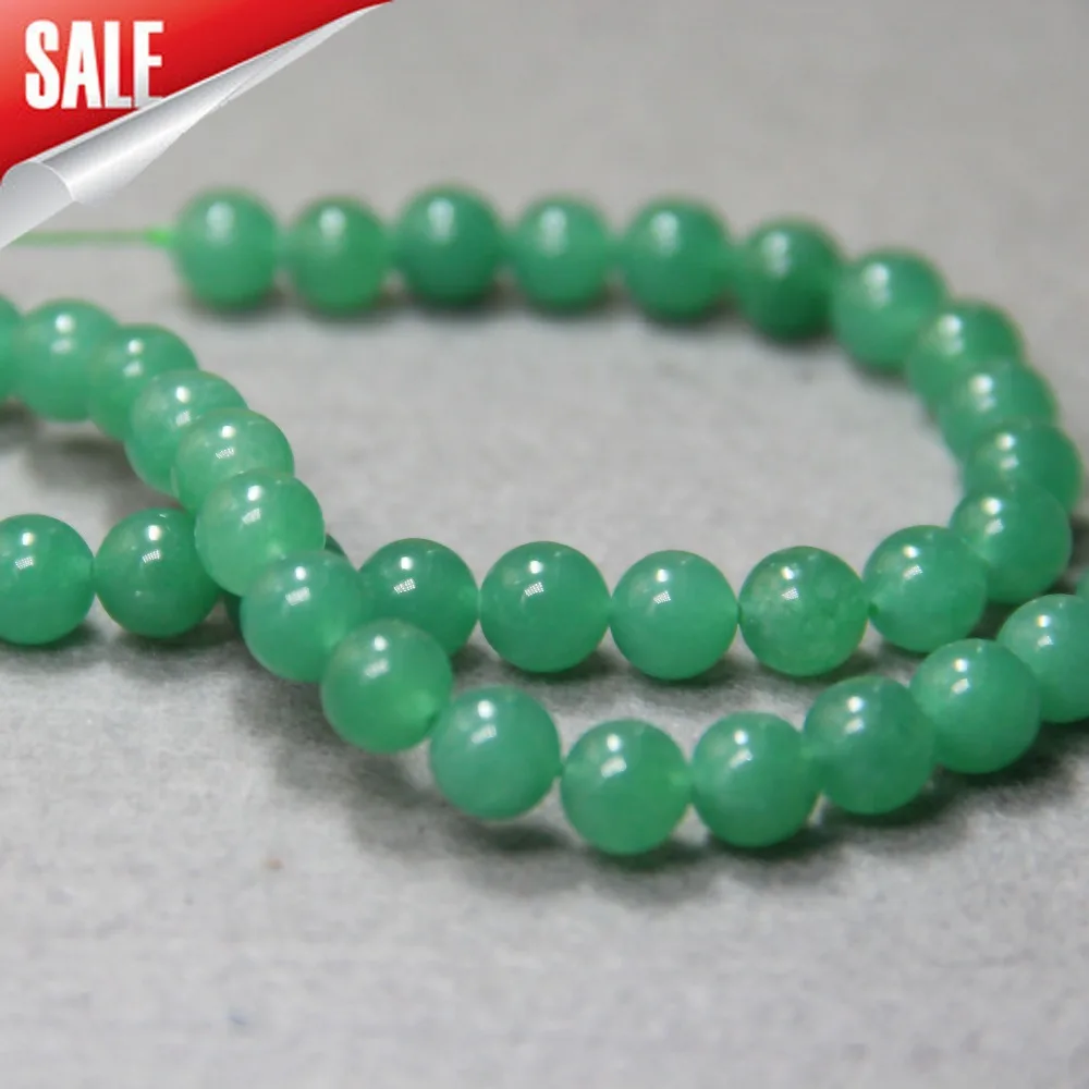 Модные бусины 8 мм из зеленого малайского авантюрина круглые сделай сам