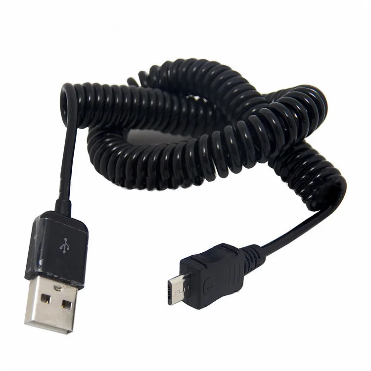 1 м пружинный спиральный удлинитель Micro Usb Портативный Выдвижной usb-кабель 100 см