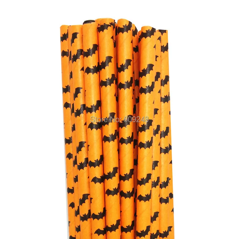 

100 шт., декоративные соломинки для Хэллоуина, 3 дня доставки